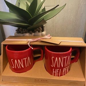 Rae Dunn Santa & Santa’s Helper Christmas Mug Set